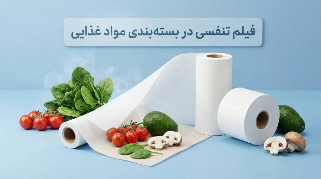 بسته‌بندی میوه و سبزی تازه با فیلم تنفسی بدون تعریق داخل بسته
